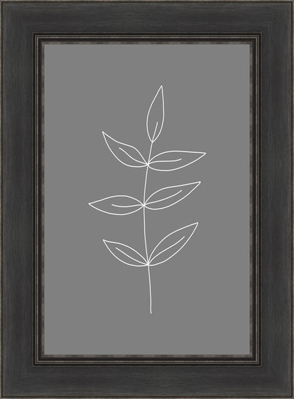 Minimalist Leaves Gray