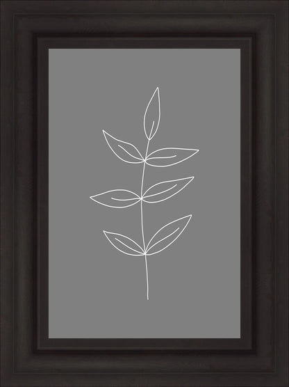 Minimalist Leaves Gray