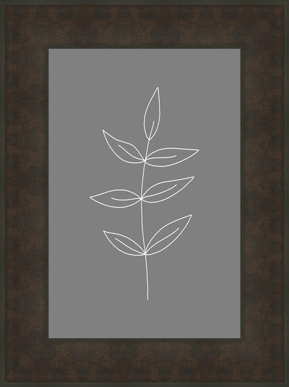 Minimalist Leaves Gray