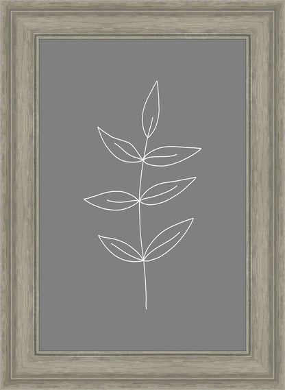 Minimalist Leaves Gray