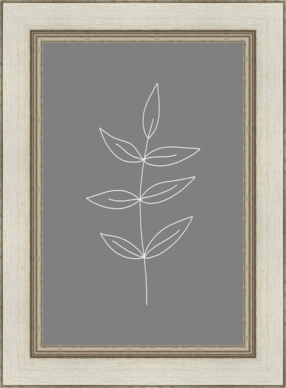 Minimalist Leaves Gray