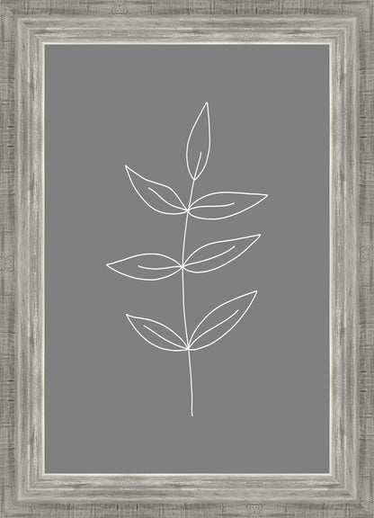 Minimalist Leaves Gray