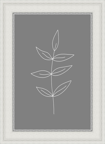 Minimalist Leaves Gray