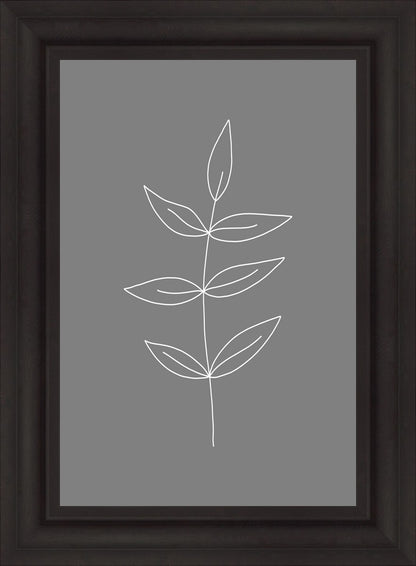 Minimalist Leaves Gray