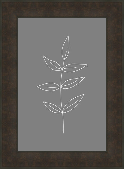 Minimalist Leaves Gray