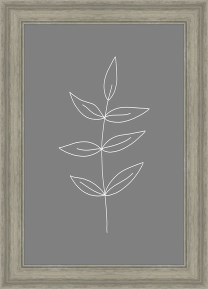 Minimalist Leaves Gray