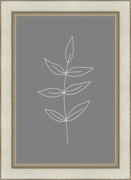 Minimalist Leaves Gray