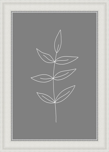 Minimalist Leaves Gray