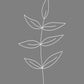 Minimalist Leaves Gray