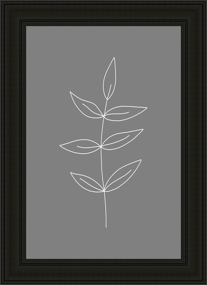 Minimalist Leaves Gray
