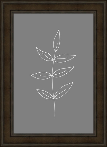 Minimalist Leaves Gray