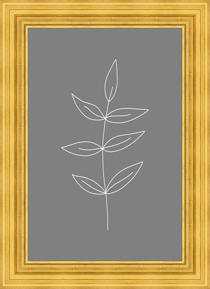Minimalist Leaves Gray