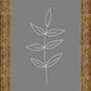 Minimalist Leaves Gray
