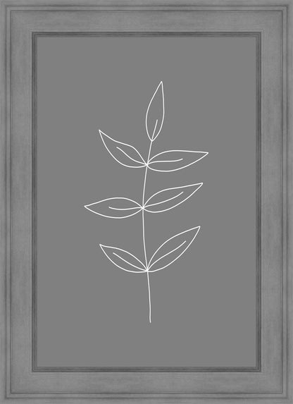 Minimalist Leaves Gray