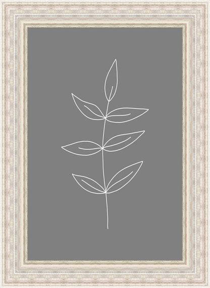 Minimalist Leaves Gray