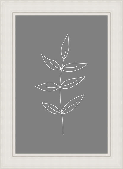 Minimalist Leaves Gray