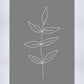 Minimalist Leaves Gray
