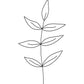 Minimalist Leaves White