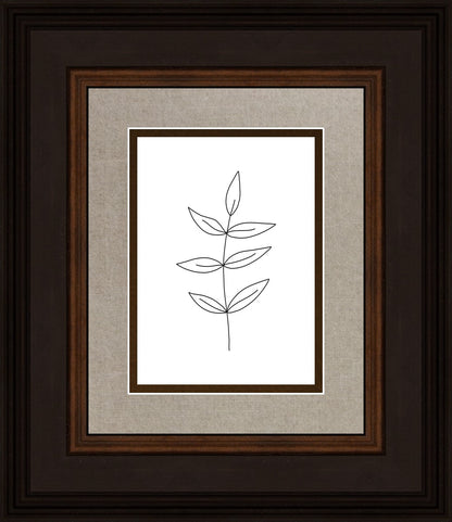 Minimalist Leaves White