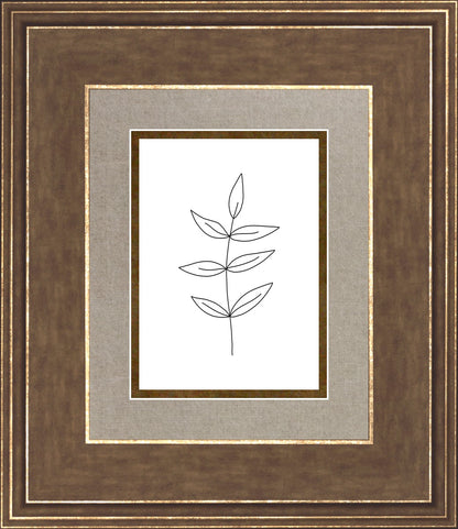 Minimalist Leaves White