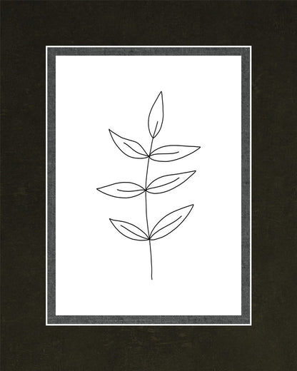 Minimalist Leaves White