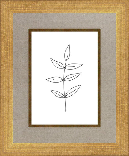 Minimalist Leaves White