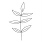 Minimalist Leaves White