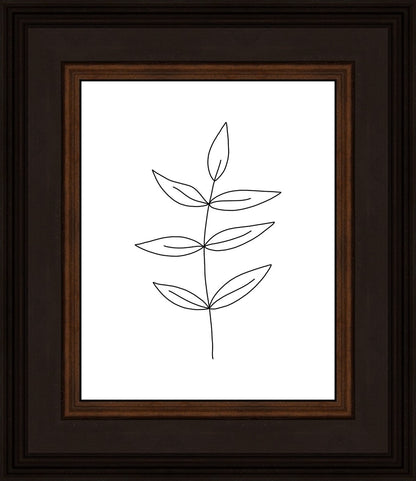 Minimalist Leaves White