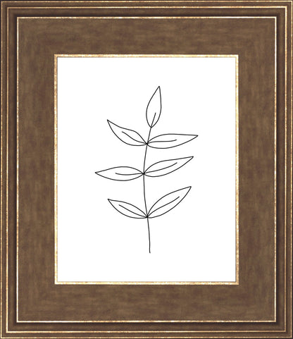 Minimalist Leaves White