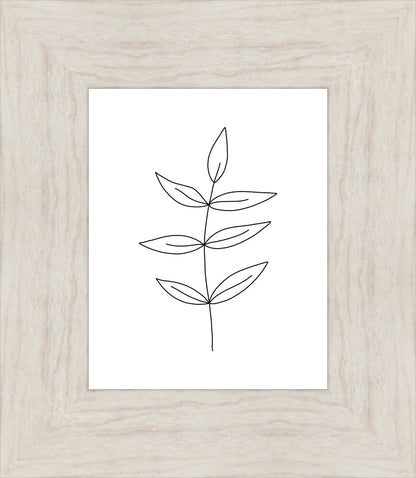 Minimalist Leaves White