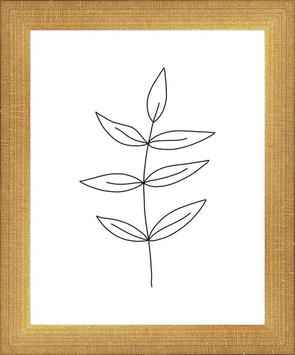 Minimalist Leaves White