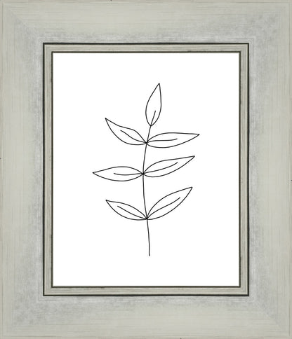 Minimalist Leaves White