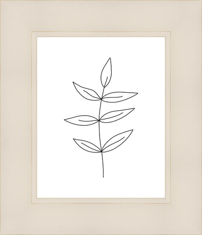 Minimalist Leaves White