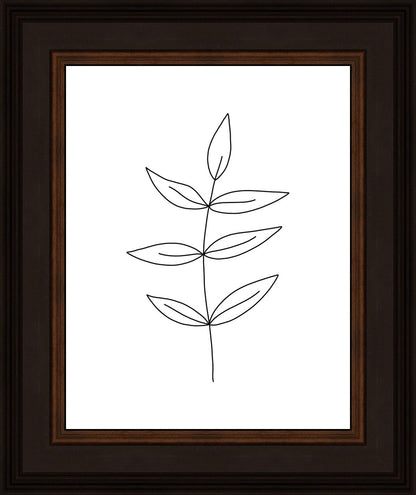 Minimalist Leaves White