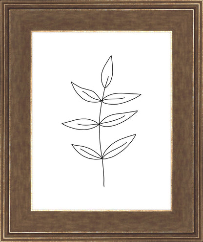 Minimalist Leaves White