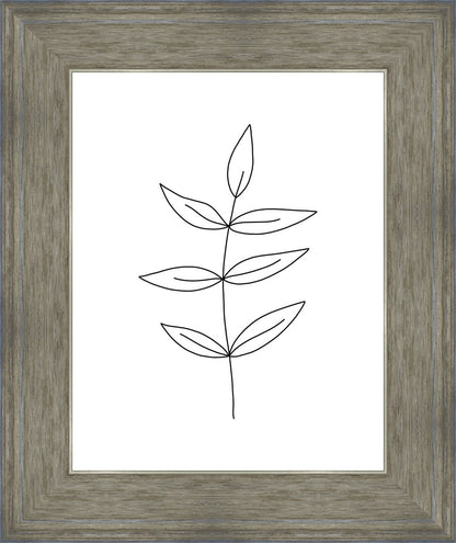 Minimalist Leaves White