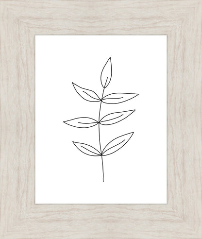 Minimalist Leaves White