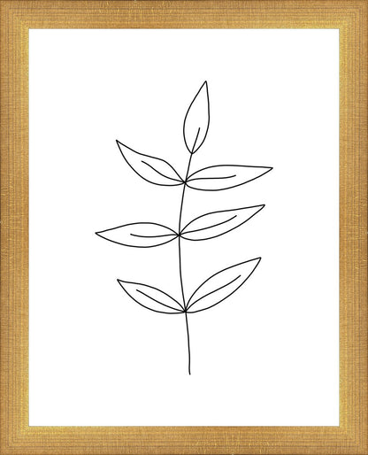 Minimalist Leaves White