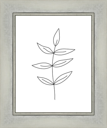 Minimalist Leaves White