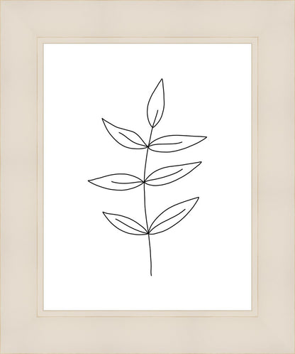 Minimalist Leaves White