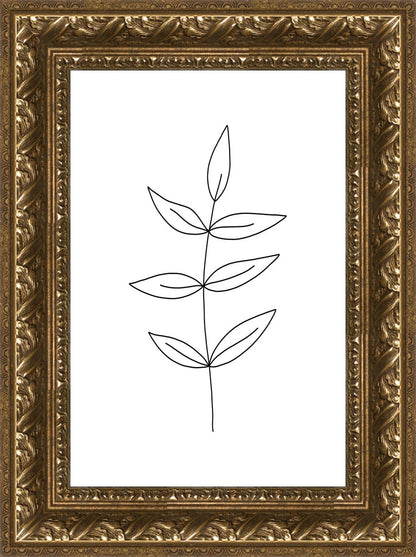 Minimalist Leaves White