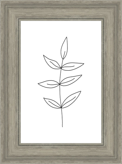 Minimalist Leaves White