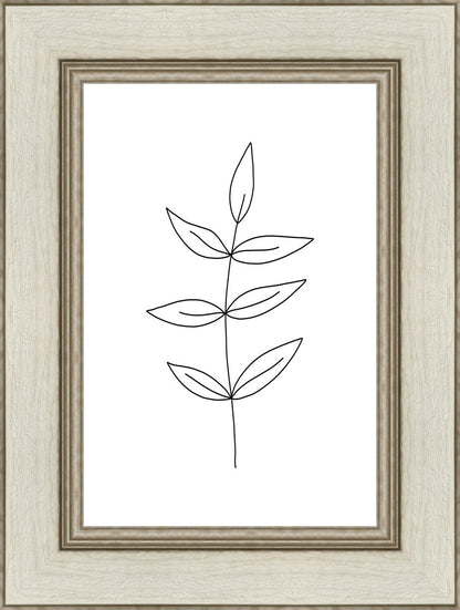 Minimalist Leaves White