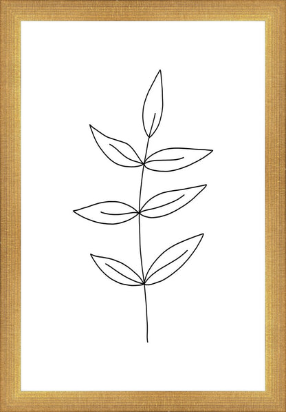 Minimalist Leaves White