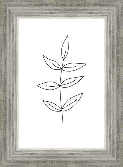 Minimalist Leaves White