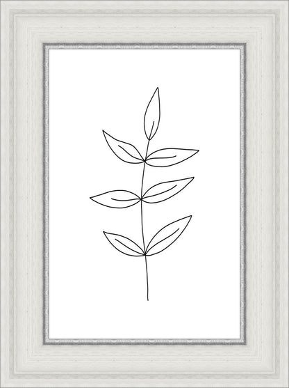 Minimalist Leaves White