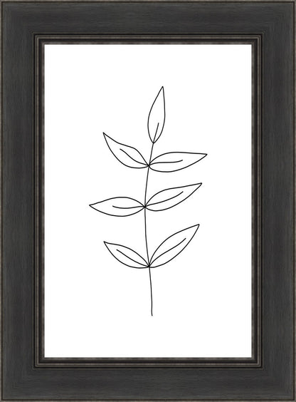 Minimalist Leaves White