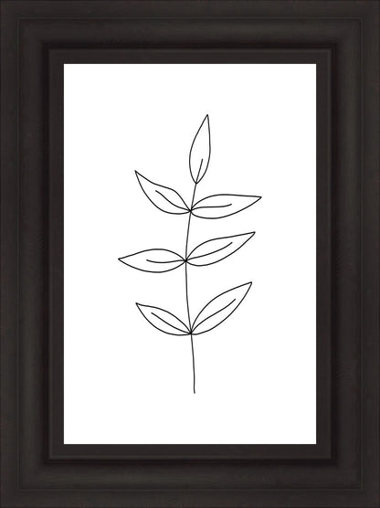 Minimalist Leaves White