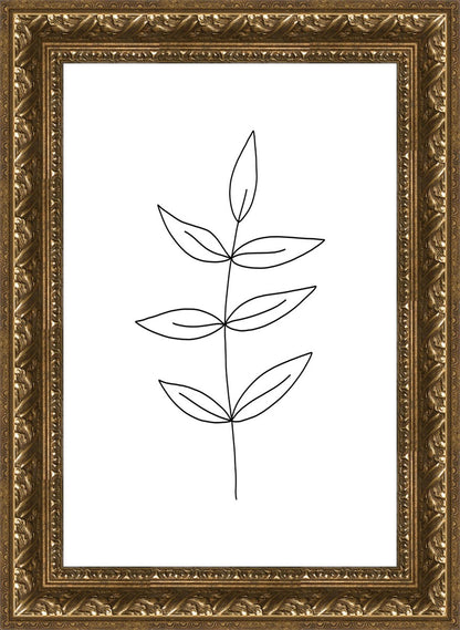 Minimalist Leaves White