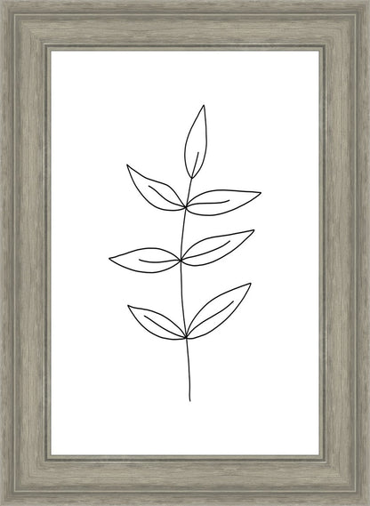 Minimalist Leaves White